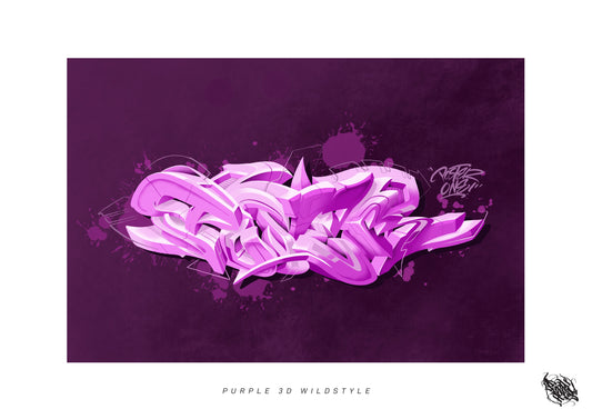EdPoster - AR Art Purple 3D Wildstyle - Download Print